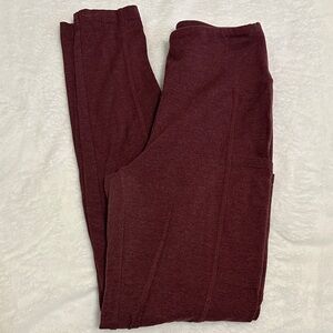 Hippie Rose Burgundy Leggings